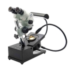 Gemology Microscope With binocular lens 4 light illumination 7-45X R1A-15