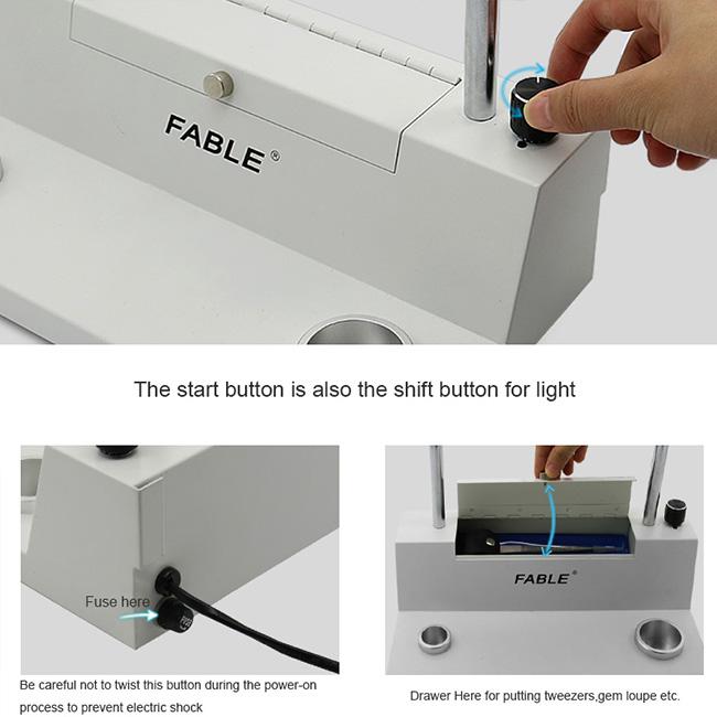 Foldable arm Gemological Laboratory Diamond Grading Lamp with Power
