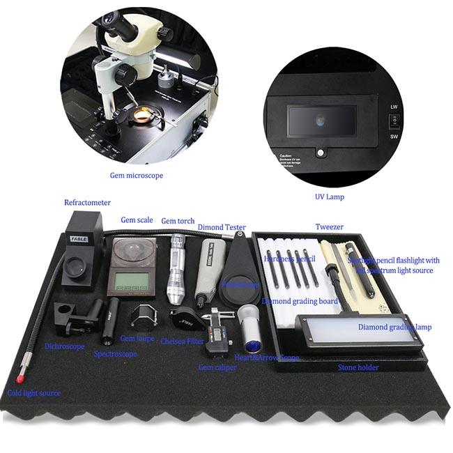 Travel Gem Testing Kit 20 Items Gemological Instruments With