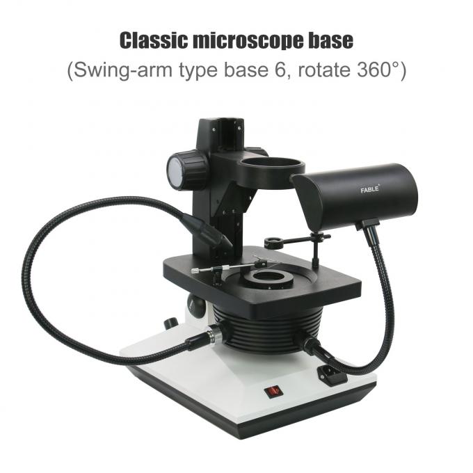 10x 67.5x Trinocular Gem Microscope With Darkfield Attachment For