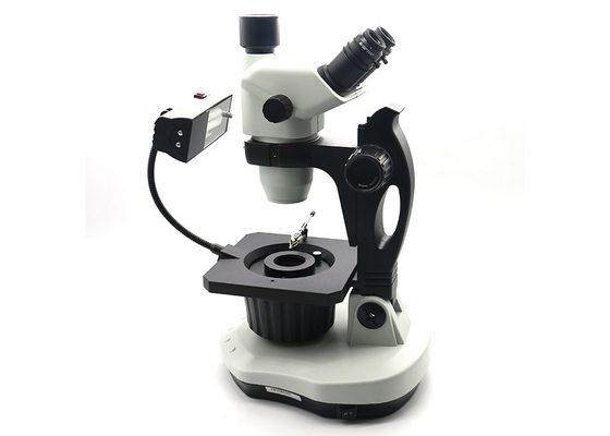 Swing Arm 10X-67.5X Gem Trinocular Microscope with Oval Base