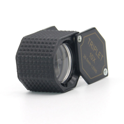 Mini Foldable Metal Triplet Jewelry Loupe 10X Gemstone Loupe