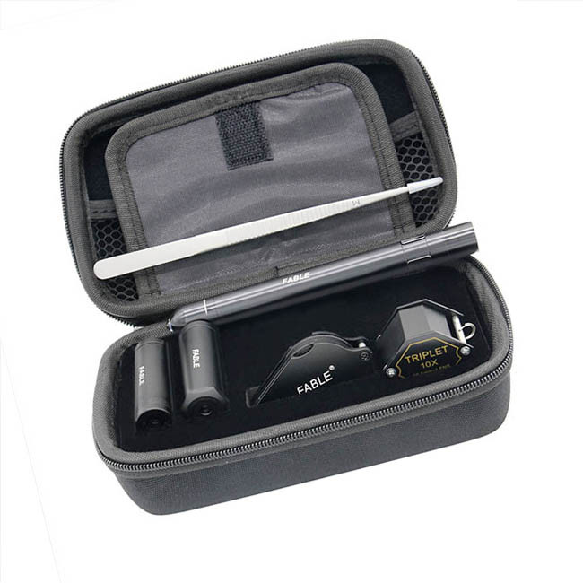 Portable Gemological Portable Identification Tool Kit with 6 Items FGB-6