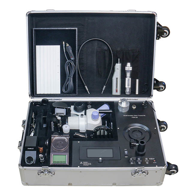 Multifunction Gem Travel Kit Includes 20 Gemology Instruments For Gem Identification