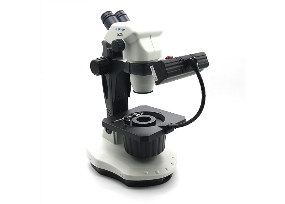 Oval Base Binocular Gem Microscope with Magnification of 10X - 67.5X