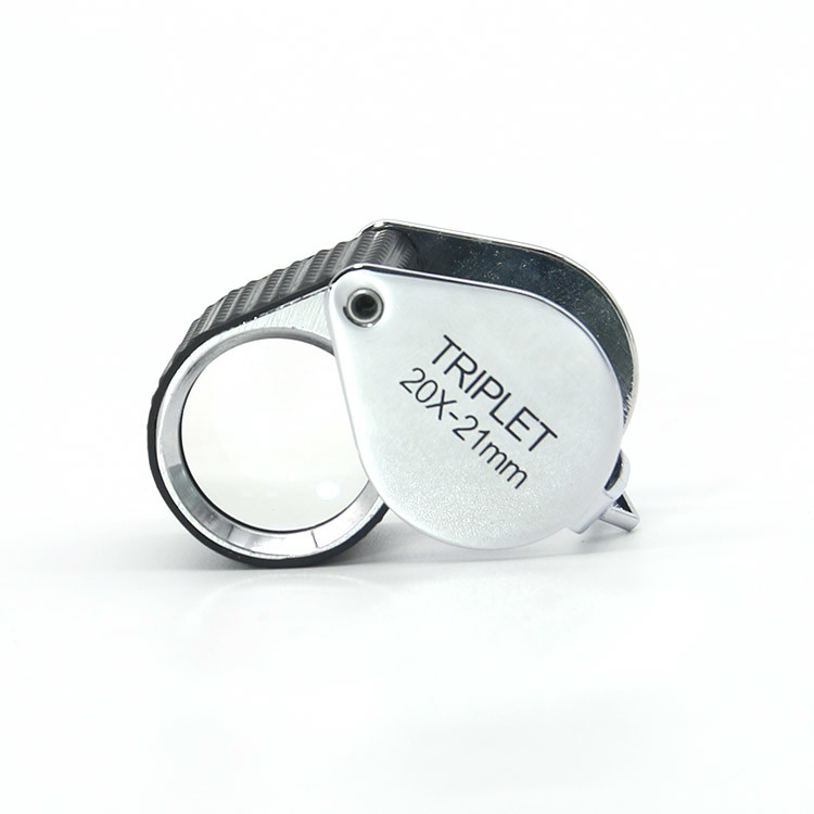 Triplet Type Drop Shaped Gemstone Jewellers Loupe 20X Magnification