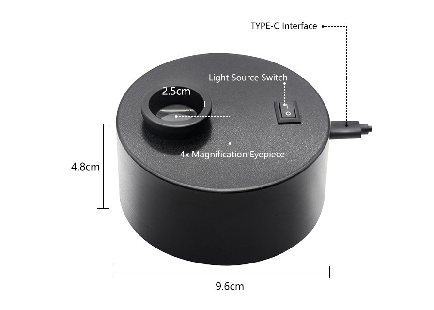 Fable Brand Gem Diamond and Jewelry Pocket Tester Larger Viewer 365nm UV light lamp With Dark Field