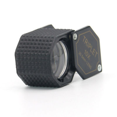 Mini Foldable Metal Triplet Jewelry Loupe 10X Gemstone Loupe