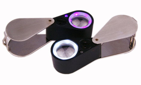UV Light and White Light Jewelry / Diamond Loupe with Magnification of 10X
